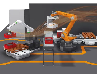 Cobot, AMR und stationäre Roboter arbeiten bei Trapo zusammen, Bild: Trapo Cobot, AMR und stationäre Roboter arbeiten bei Trapo zusammen