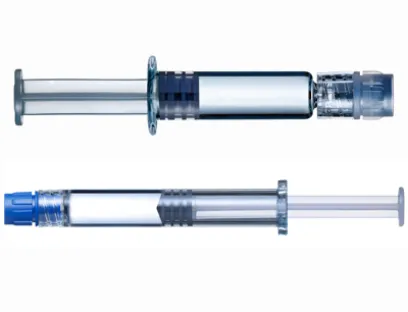 Glas- und Polymerspritzen mit Drehschlusssystem