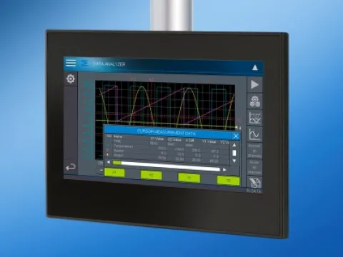 Das ETT 7321 von Sigmatek ist ein modernes 7-Zoll Multitouchpanel für den Tragarm