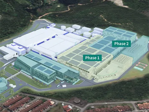 Darstellung des Fertigungsstandorts von Infineon Technologies in Kulim, Malaysia