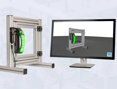 Das Schmersal Safety 4D-Modell simuliert alle Eigenschaften und Funktionen der physikalischen Sicherheitsschaltgeräte.