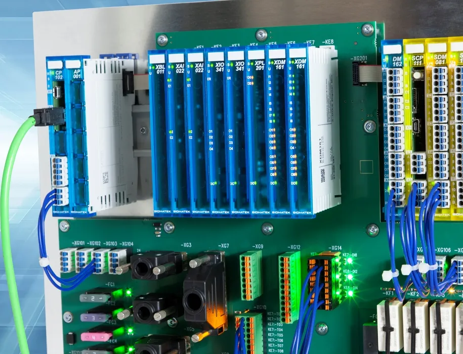 Die neue I/O-System X Dias von Sigmatek lässt sich einfach in das OEM-Design von Verdrahtungsboards integrieren - das spart Verdrahtungszeit und Kosten